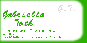 gabriella toth business card